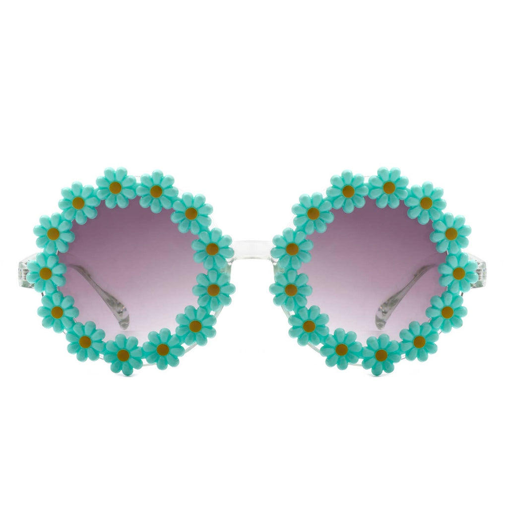 Kids Round Flower Sunglasses