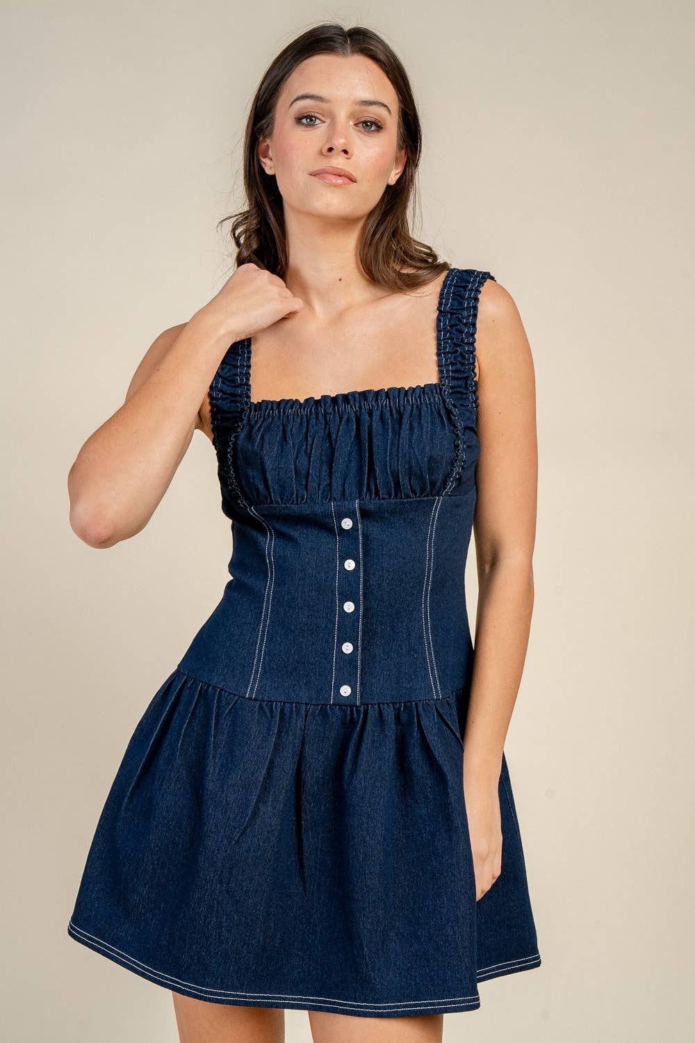 RENATTA MINI DENIM DRESS