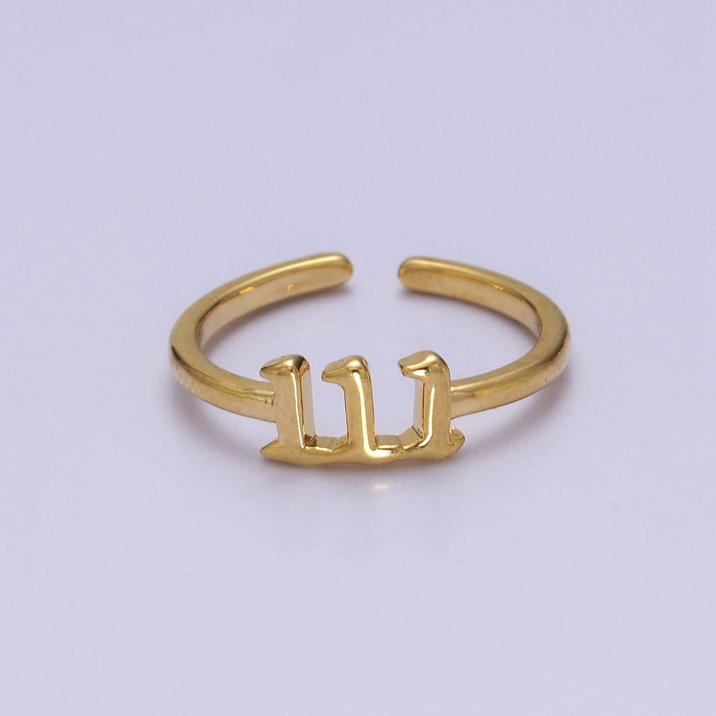 Gold/Silver Number Minimalist Casual Open Ring O2047~O2064