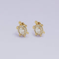 24K Gold Filled Micro Paved CZ Turtle Tortoise Animal Huggie Earrings | AB1036 - AB1062