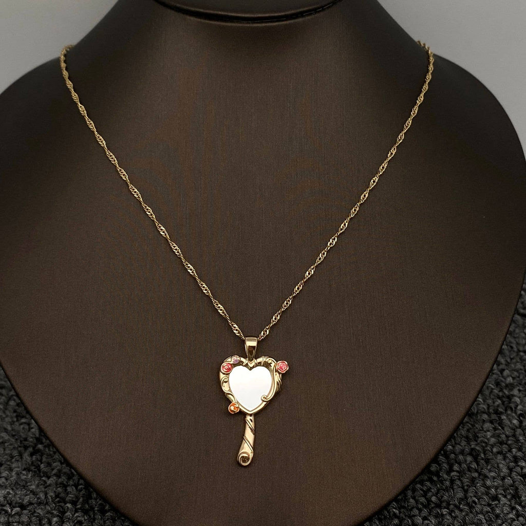 Fairy Tales Magic Mirror Charm Pendant Necklace