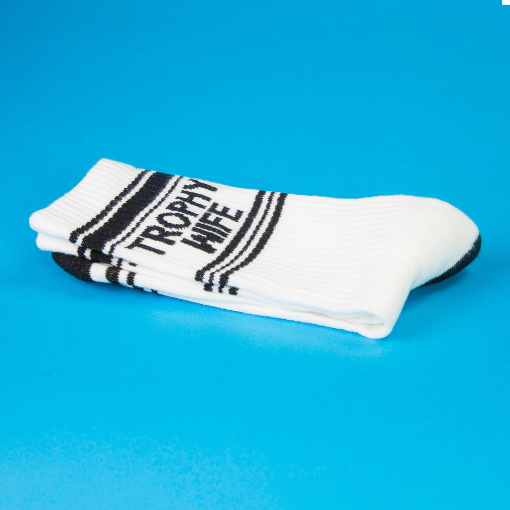 Trophy Wife Gym Crew Socks - Bachelorette Gift