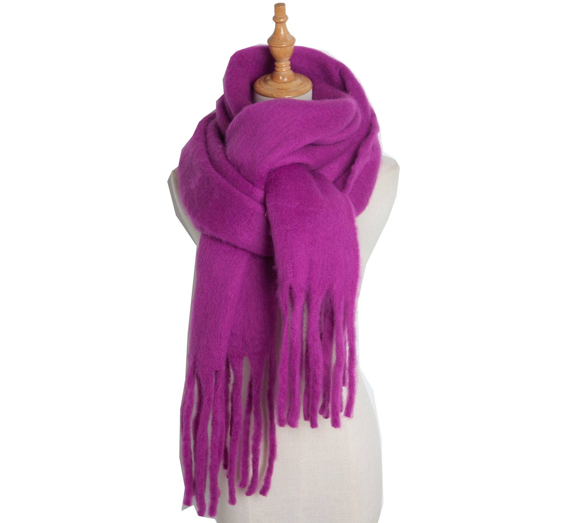 Solid Color Simple Tassel Scarves DPKS1011