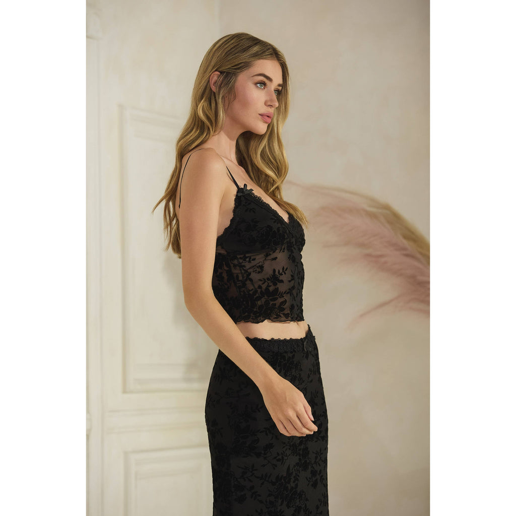 Dinner Plans Mesh Cami Top