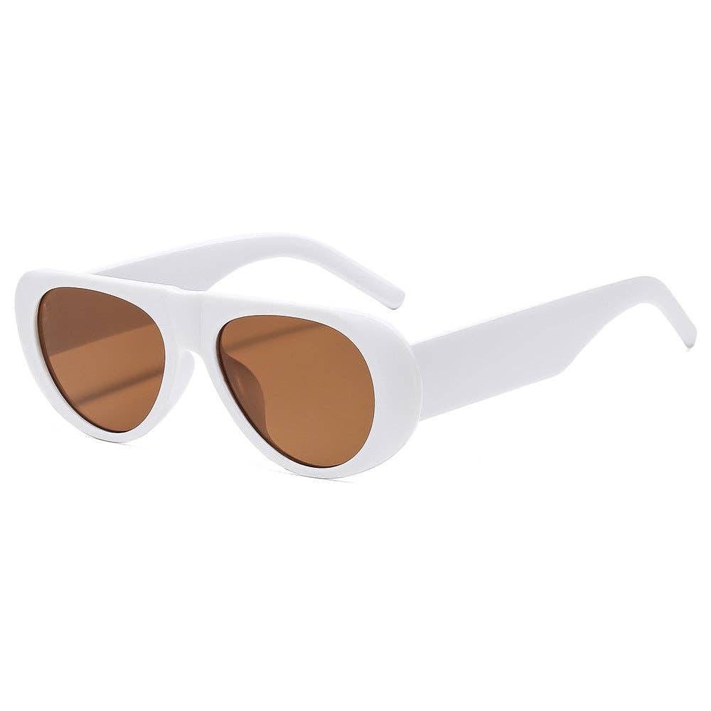 Trendy Oval Sunglasses for Women and Men - UV400 Protection