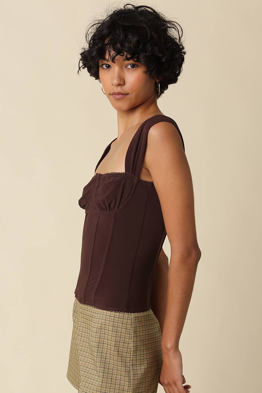Elara Structured Square-Neck Top
