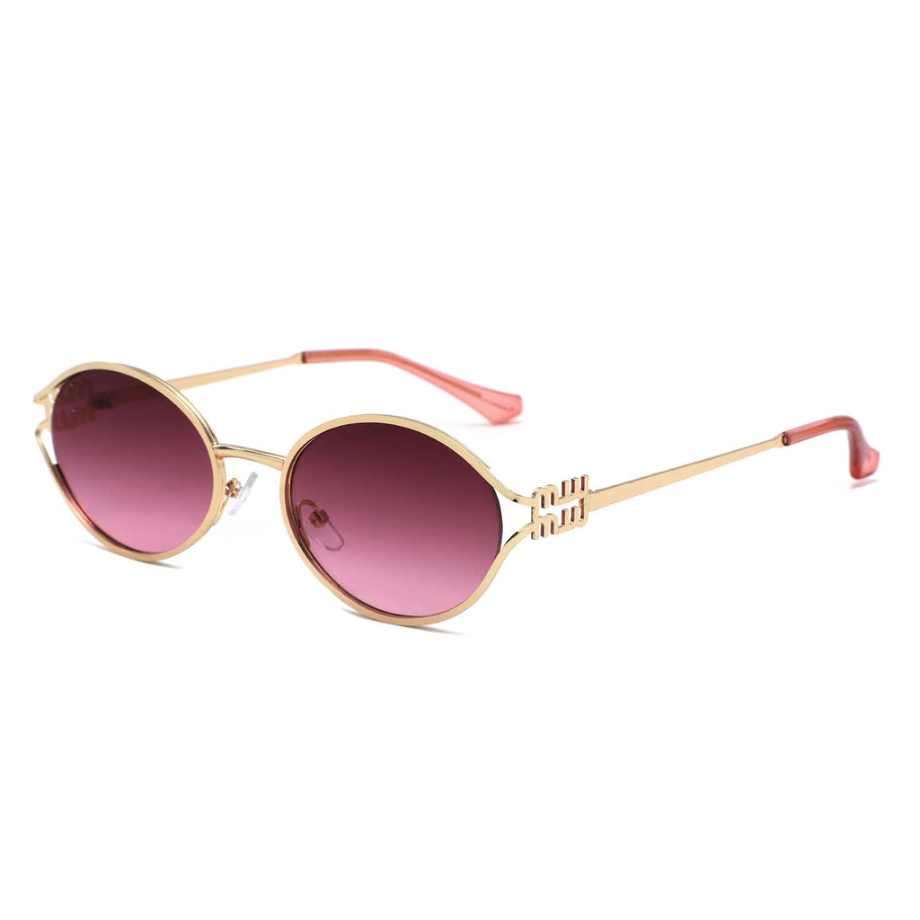 Vintage Oval Retro Fashion Round Sunglasses