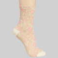 PUFFY FLOWER EMBROIDERED SOCKS