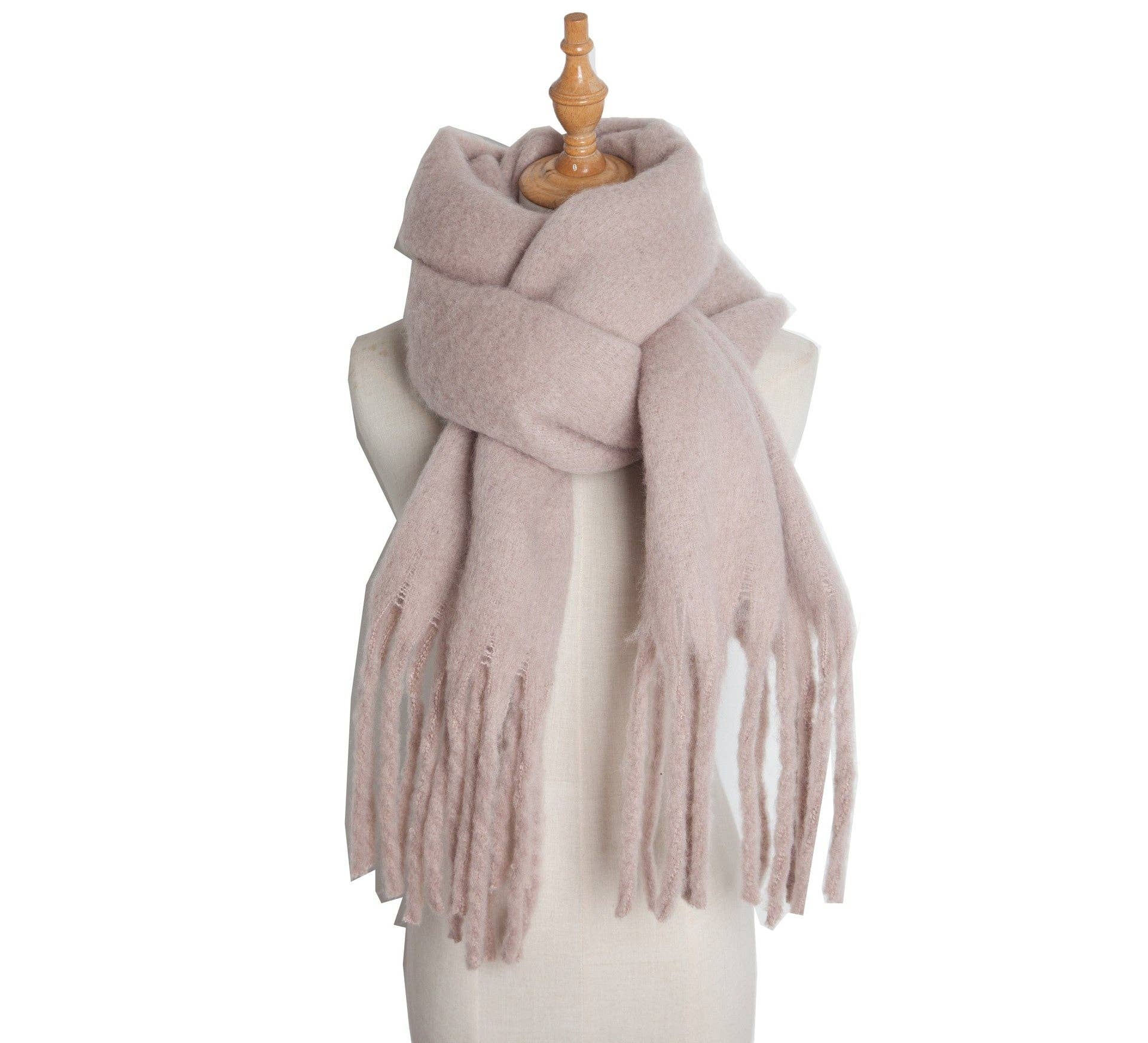 Solid Color Simple Tassel Scarves DPKS1011
