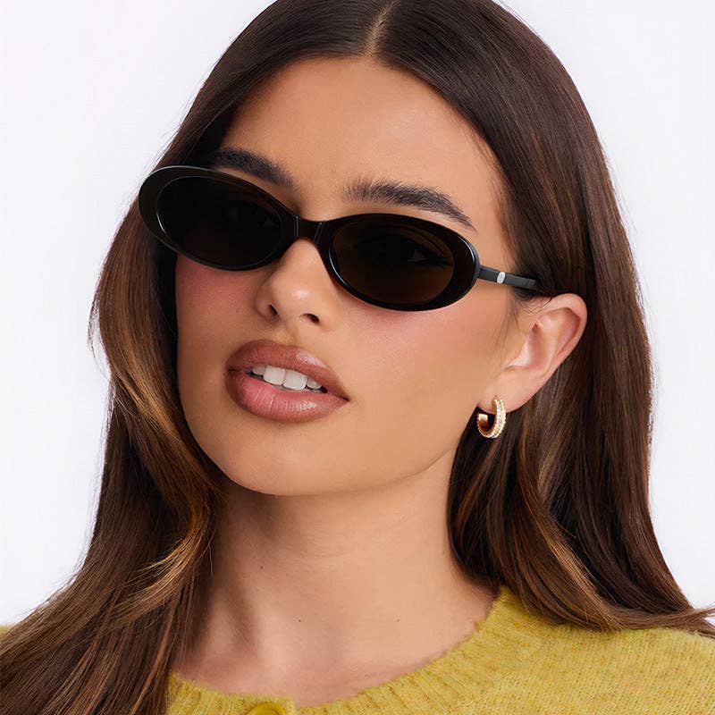 Cat Eye Sunglasses Stylish Oval Frame UV400 Protection