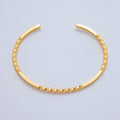 18K Gold Filled Twisted Band Bar Cuff Bracelet | WA-3289