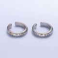 24K Gold Filled CZ Dotted Ear Cuff Earrings in Gold & Silver | AI171 AI172