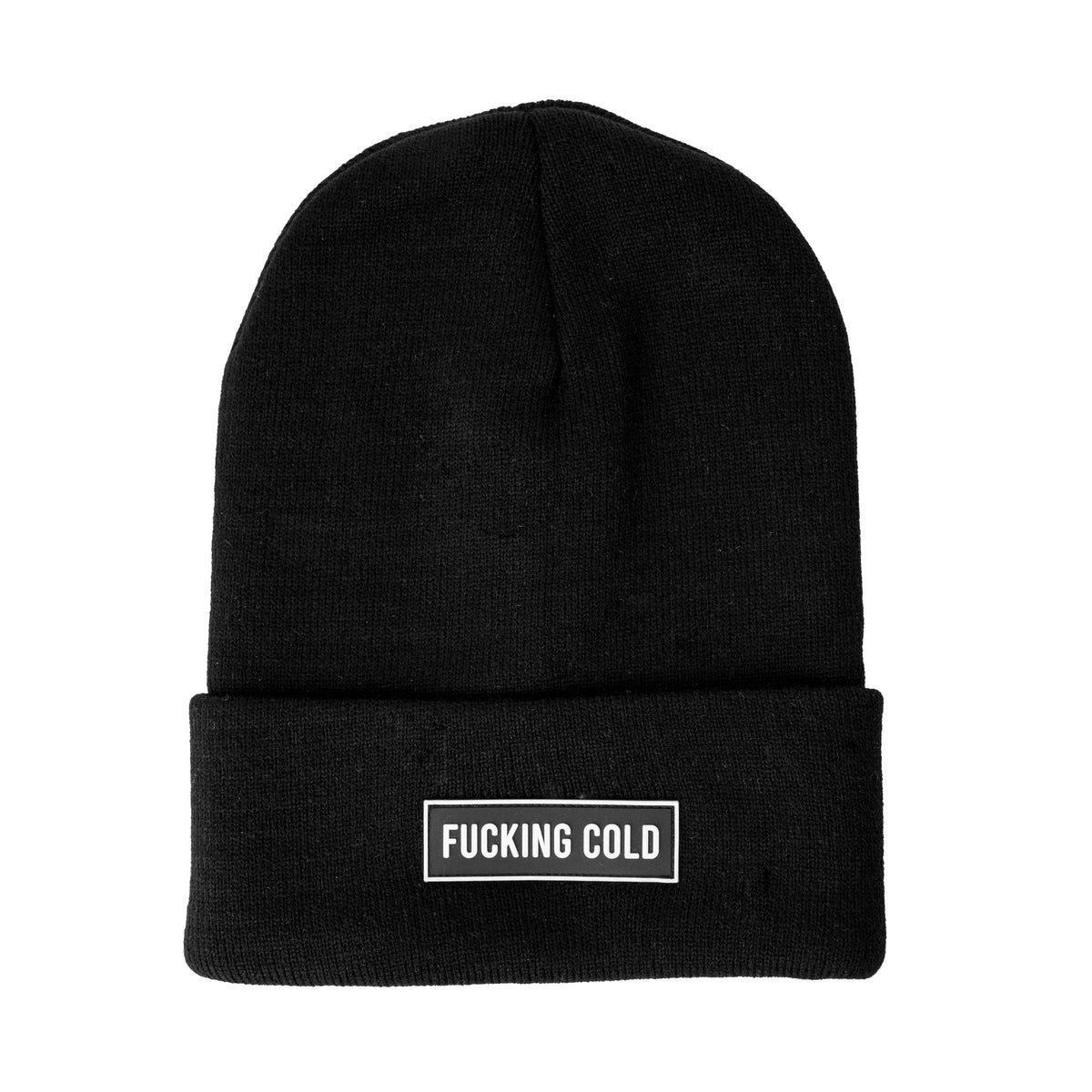 Black "Fucking Cold" Beanie
