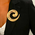 BRASS SPIRAL BROOCH PIN