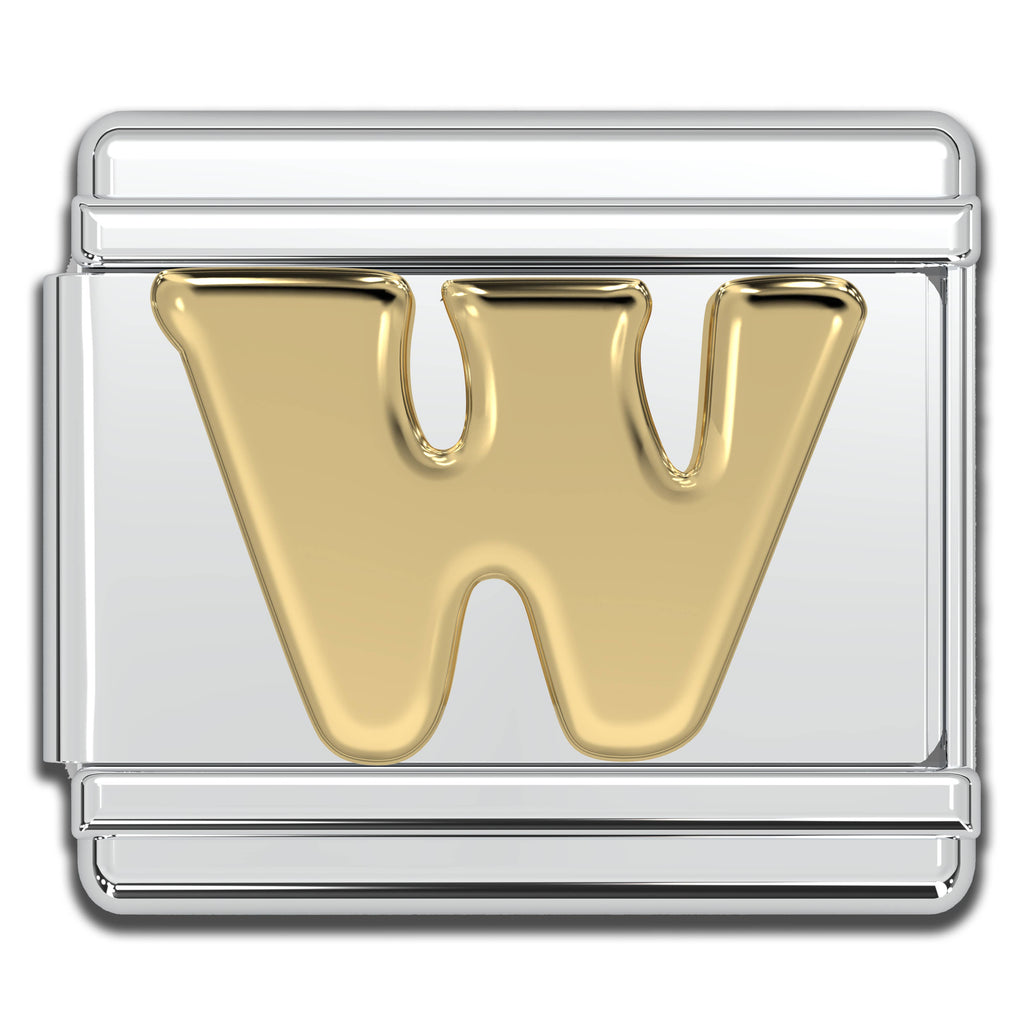 Italian Charm Letters A-Z - 9mm Gold Bracelet Charms