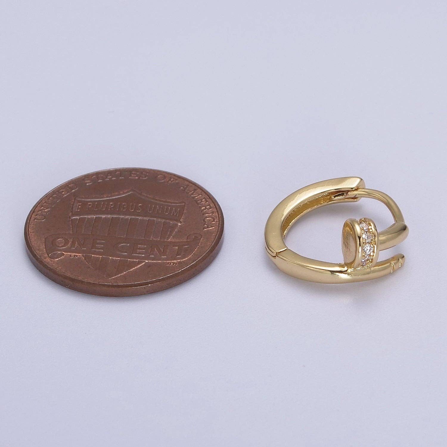 Dainty Gold Spiral Huggie Earring Fashion Jewelry V-139