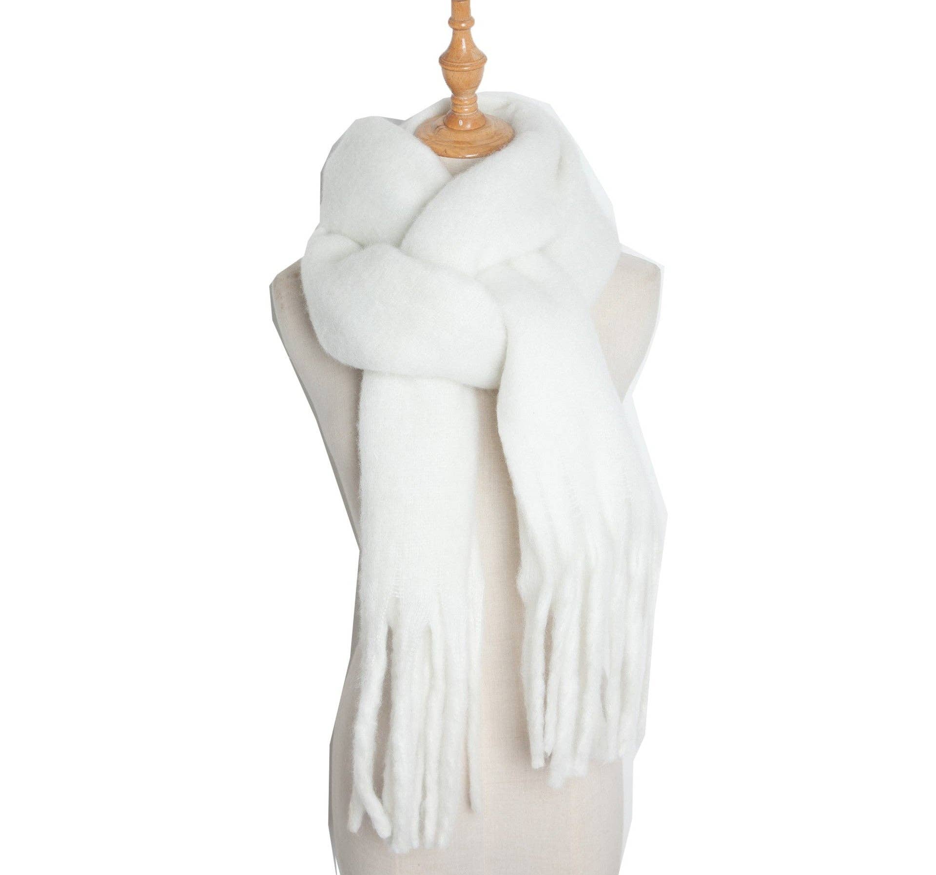 Solid Color Simple Tassel Scarves DPKS1011