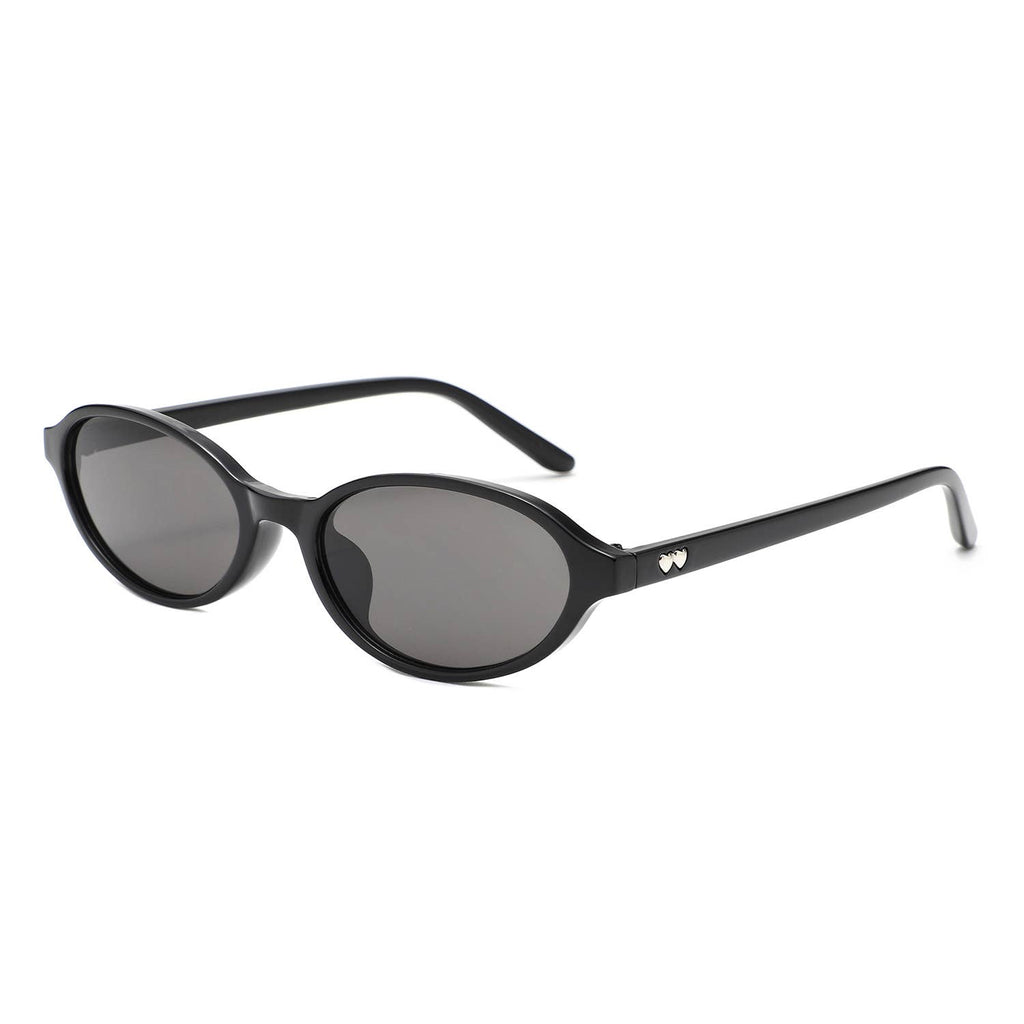 Retro Oval Slim Frame Unisex Fashion Sunglasses