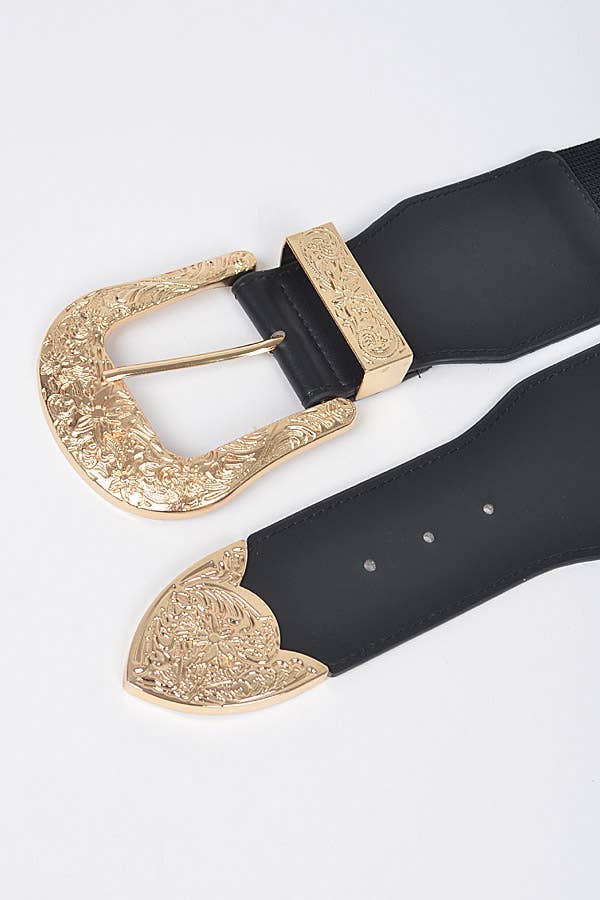Wide Multi Metal Elastic Belt