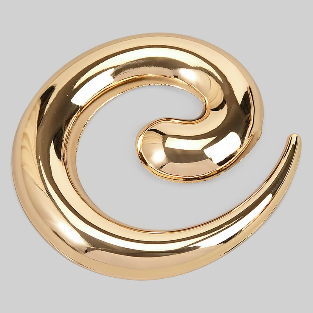 BRASS SPIRAL BROOCH PIN