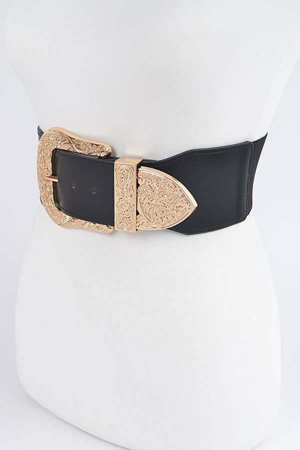 Wide Multi Metal Elastic Belt