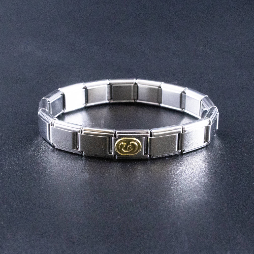 Italian Charms - Virgo Zodiac, 9mm Gold Bracelet Links