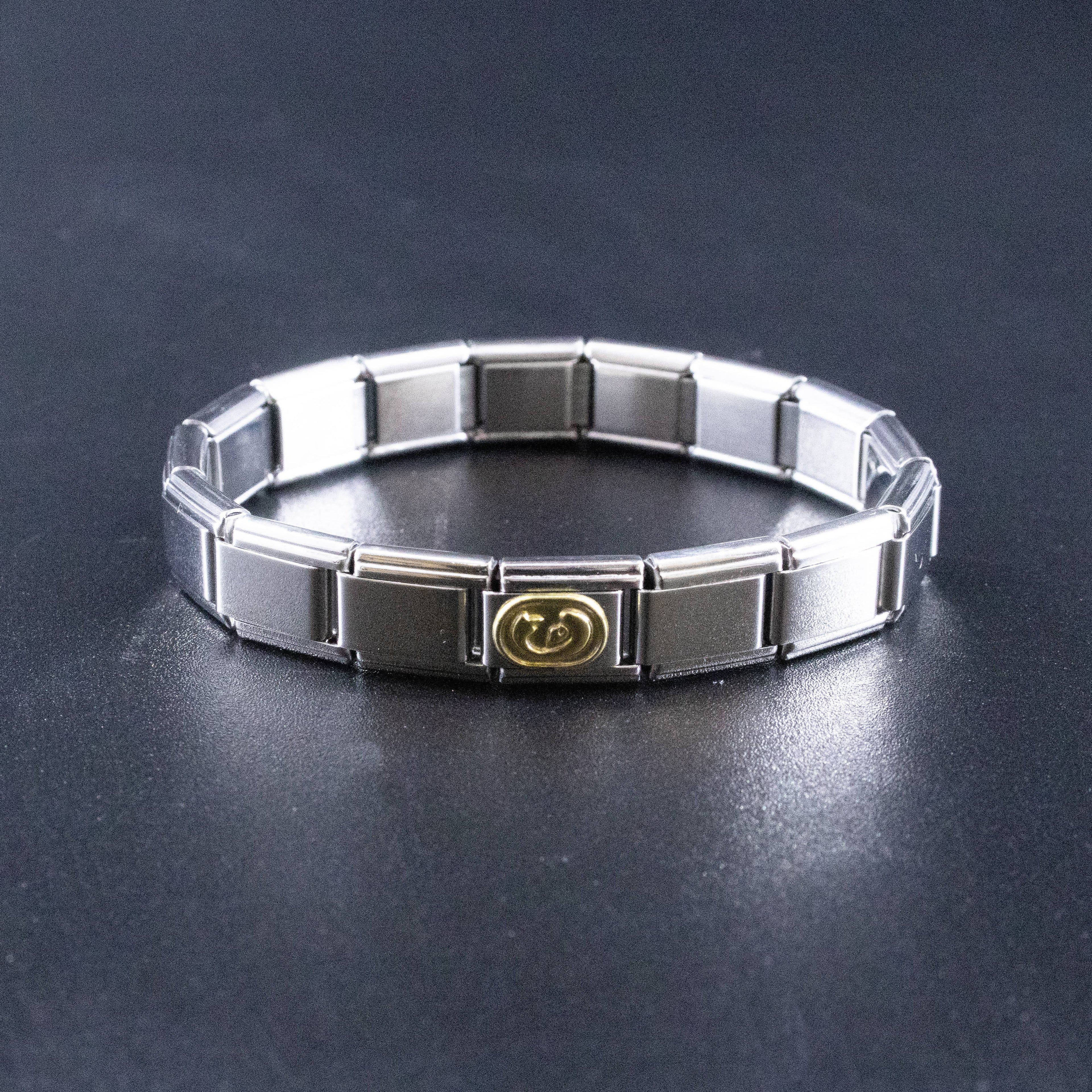Italian Charms - Virgo Zodiac, 9mm Gold Bracelet Links