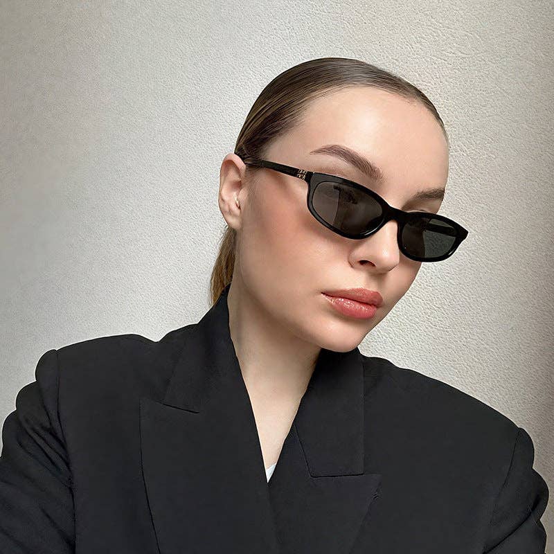 Stylish Black Frame Square Sunglasses With UV400 Protection