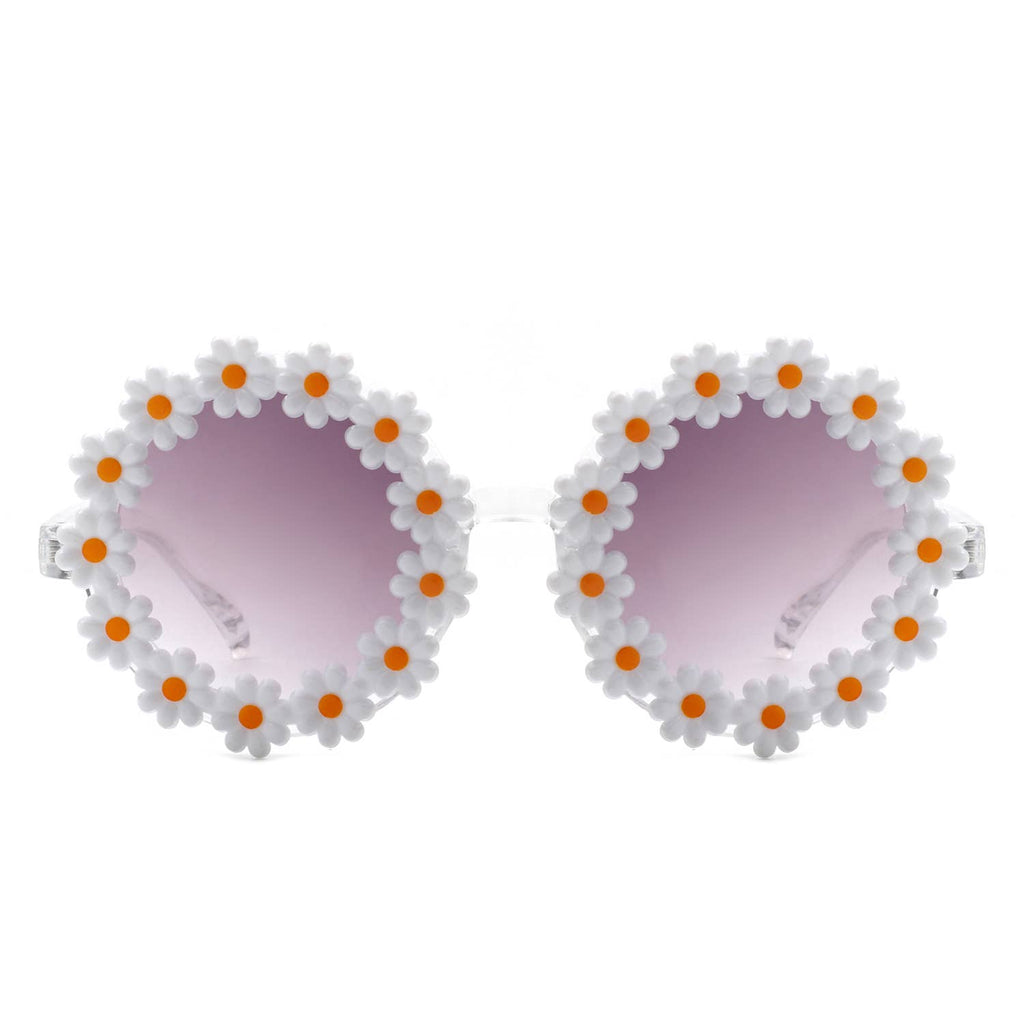 Kids Round Flower Sunglasses