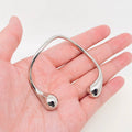 Double Drops 18K Gold Plated Stainless Steel Bangle - FGS