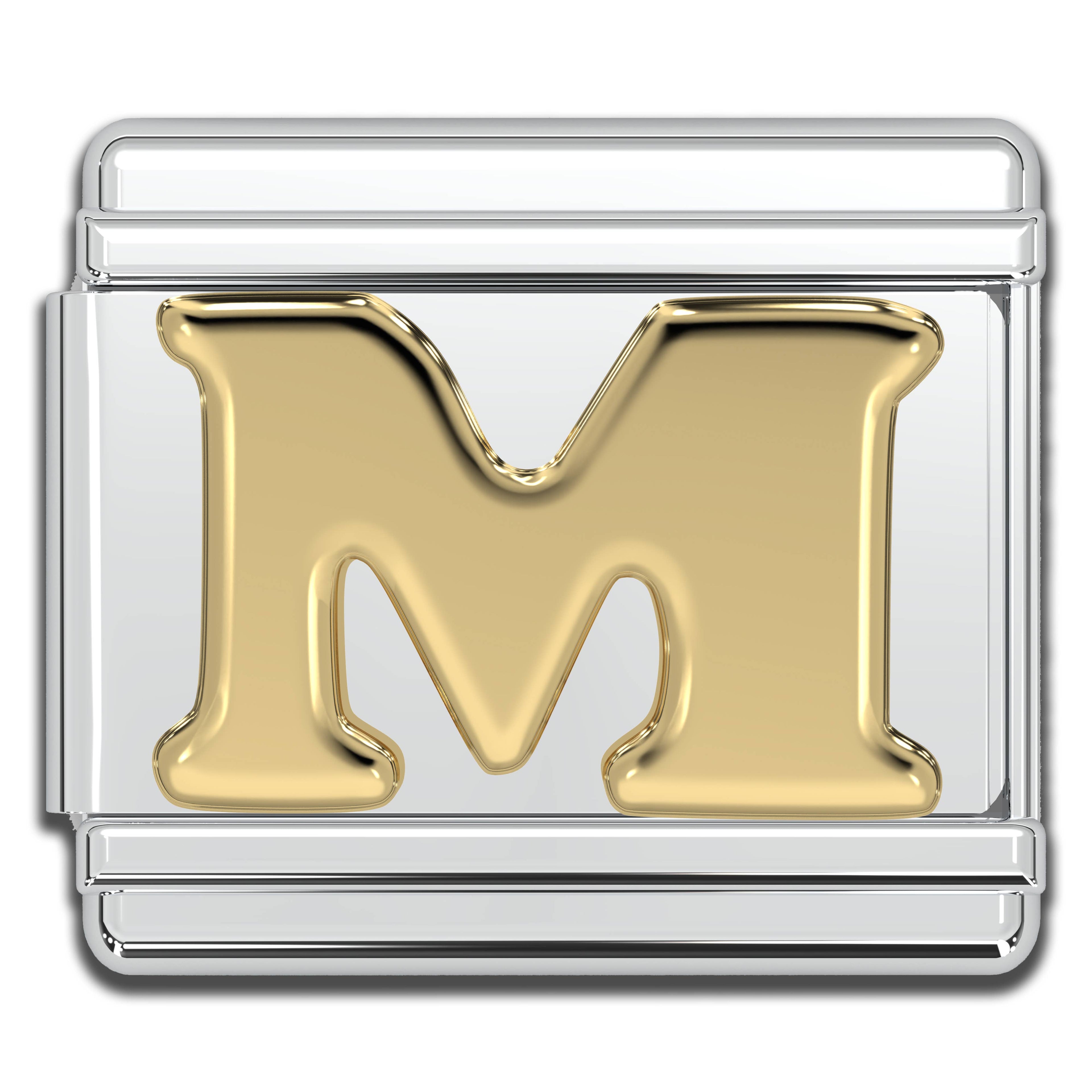 Italian Charm Letters A-Z - 9mm Gold Bracelet Charms