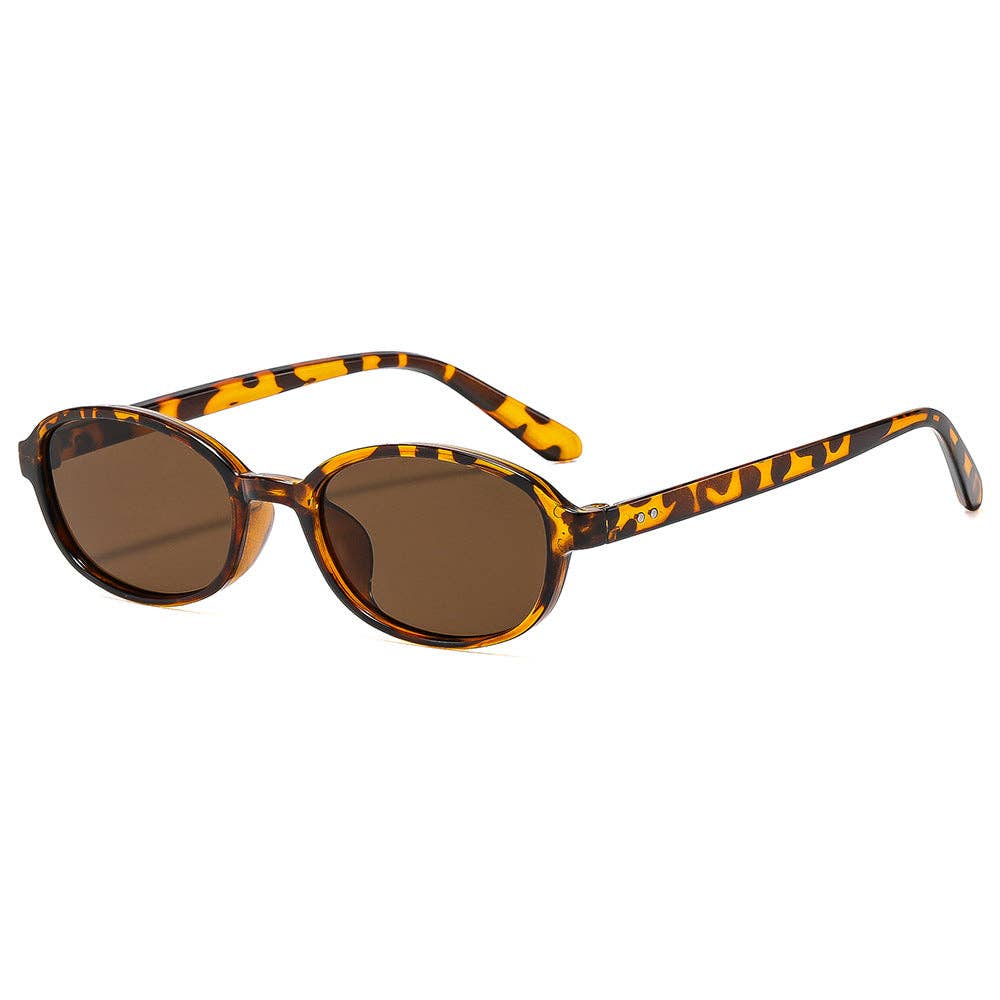 Oval Cat Eye Red Frame Glasses Retro Chic for Women