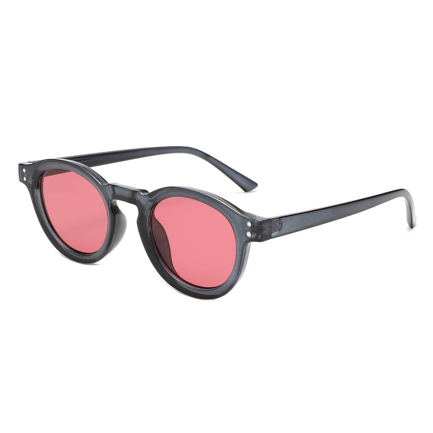 Classic Round Keyhole Tinted Lens Circle Fashion Sunglasses