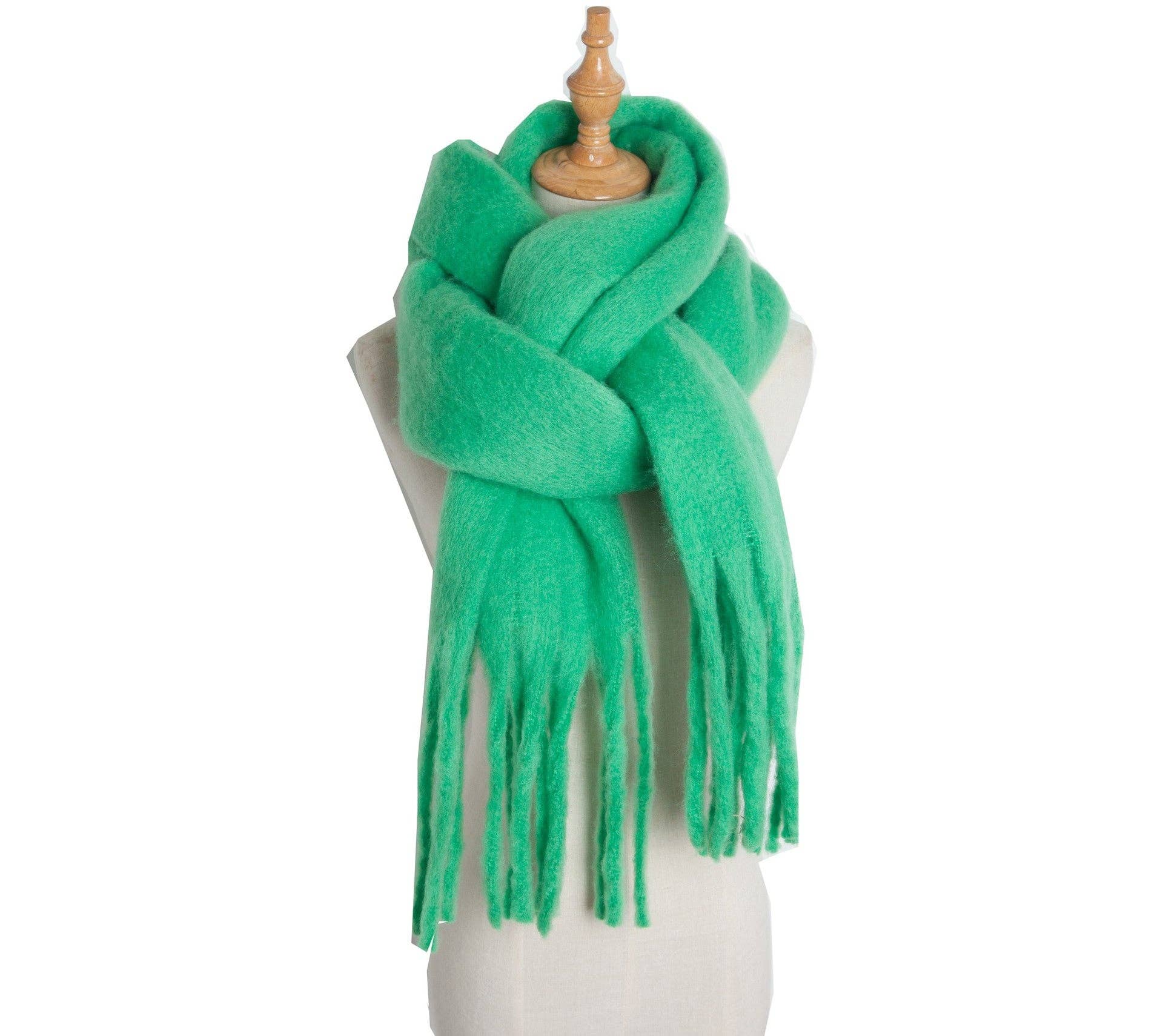 Solid Color Simple Tassel Scarves DPKS1011