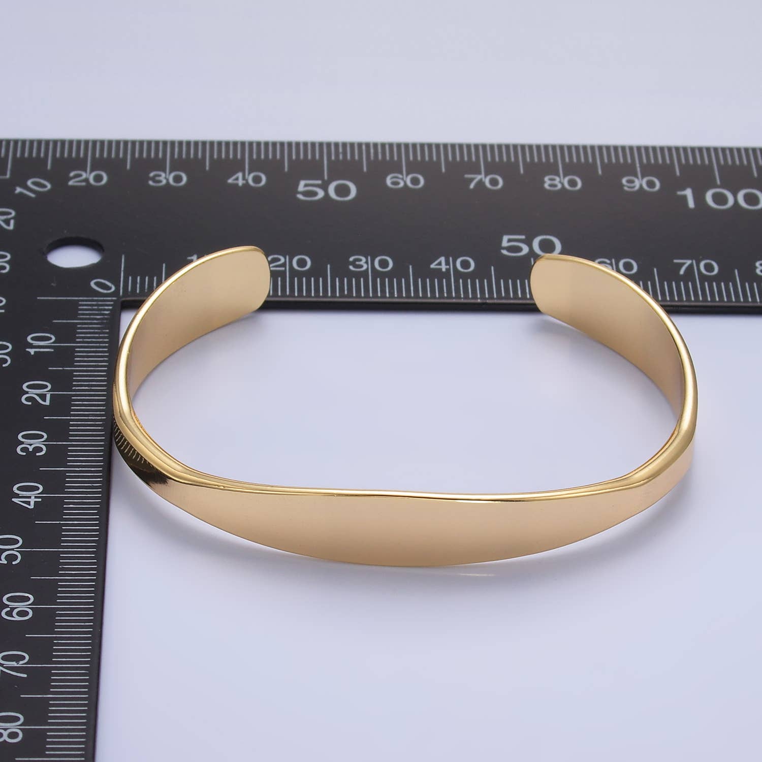 Minimalist 24K Gold Filled Band Cuff Bracelet | WA-2663