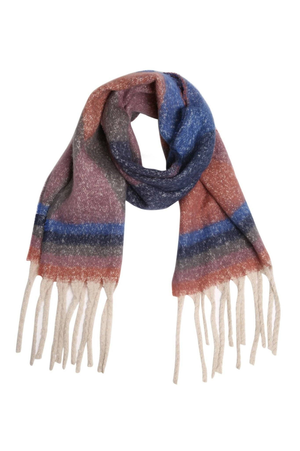 JS2418 Geo Chunky Oblong Scarf with Fringe