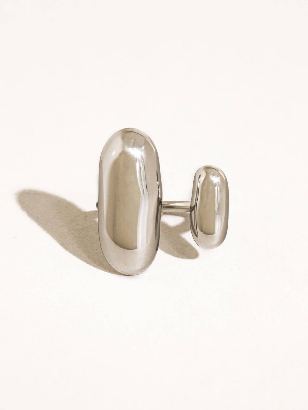 Roxy Modern Silver Open Statement Ring