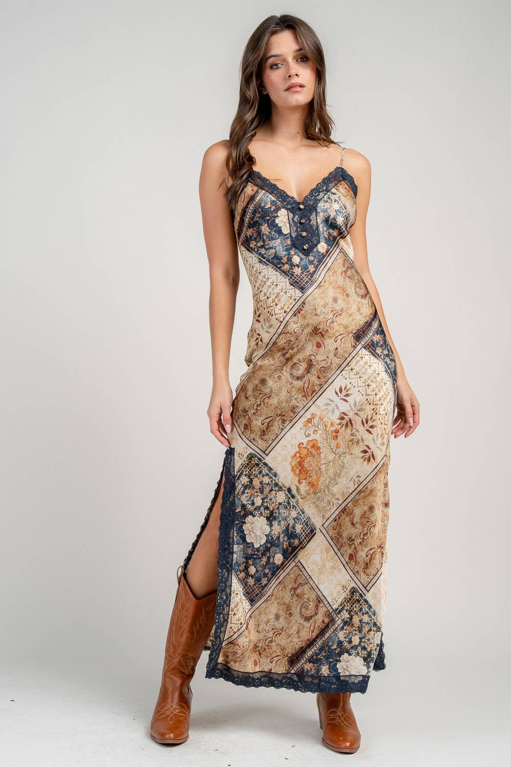 CHLOE LACE TRIM SLIP DRESS