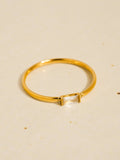 Côme 18K Gold Non-Tarnish Minimalist Thin CZ Band