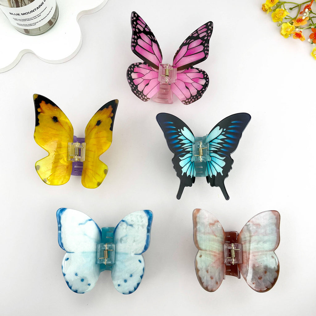 Creative  Elegant Acrylic Butterfly-Insect Hair Claw Clip 🦋