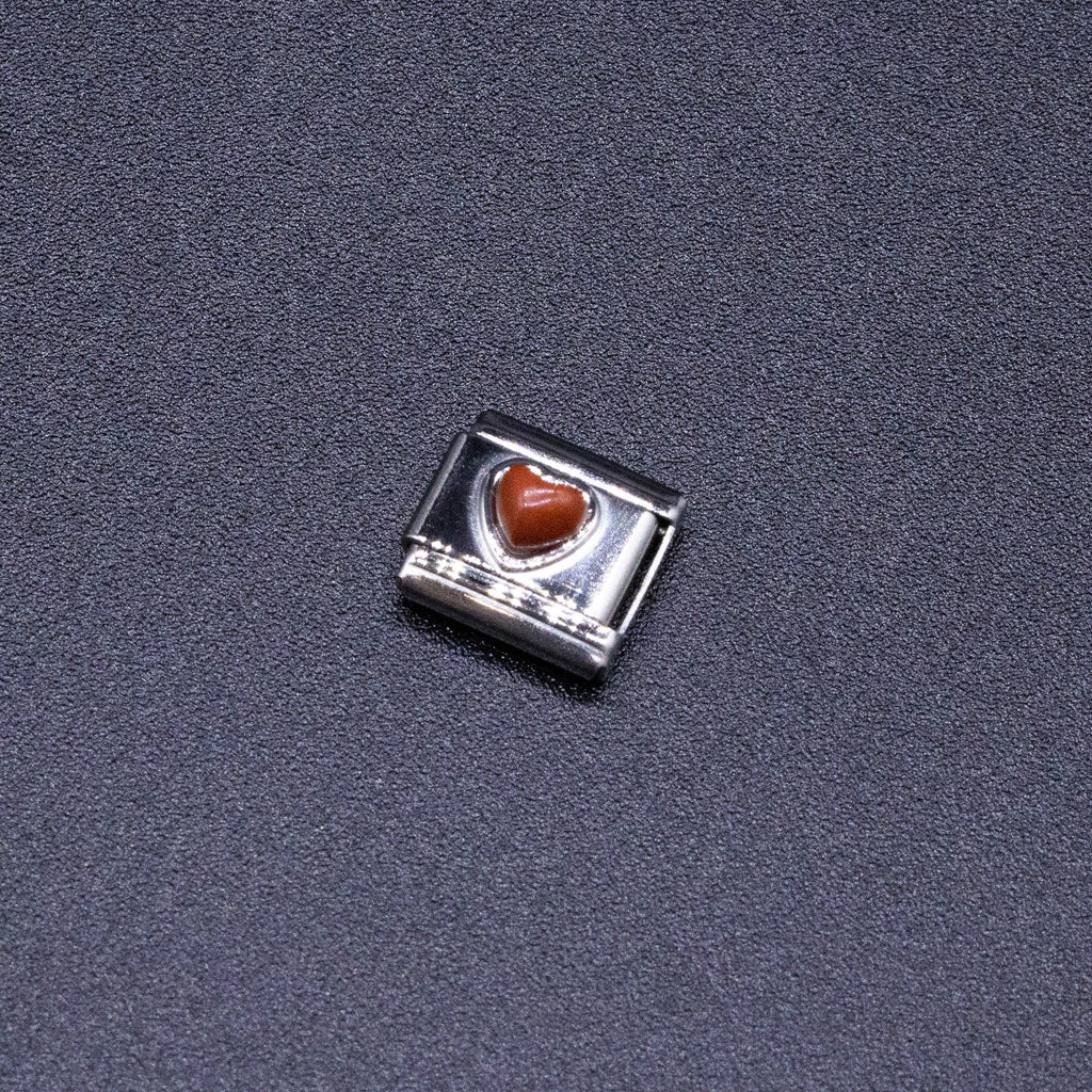 Italian Charm Bracelet Charms - Gemstone Heart Links
