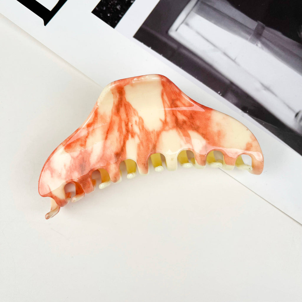 4.5" Over Size Triangle Marbled Hair Claw Clips