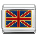 Italian Charms - UK Flag, 9mm Enamel Bracelet Links