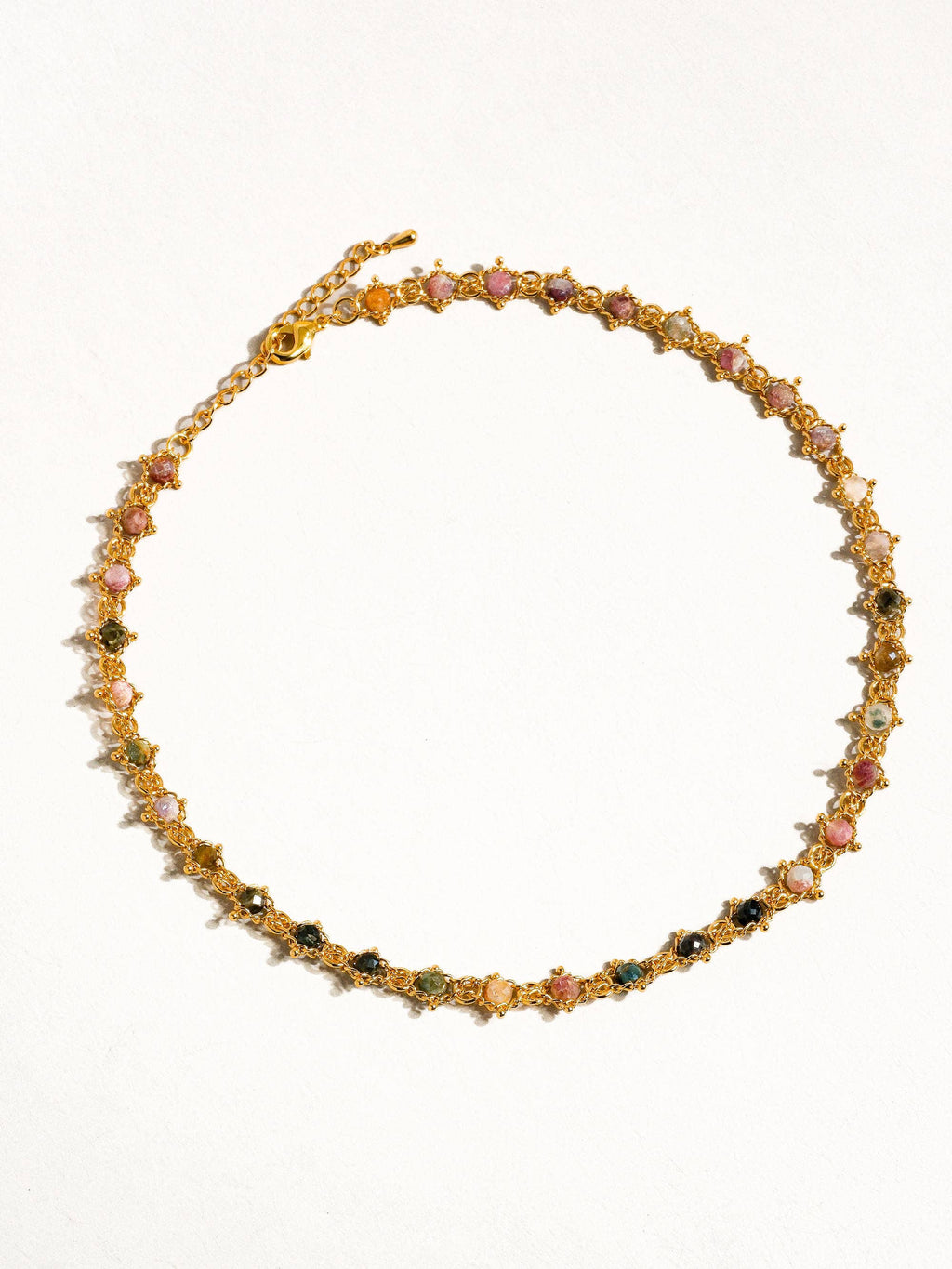 Skylar 18K Gold Multi-Stone Chained Bracelet, Necklace