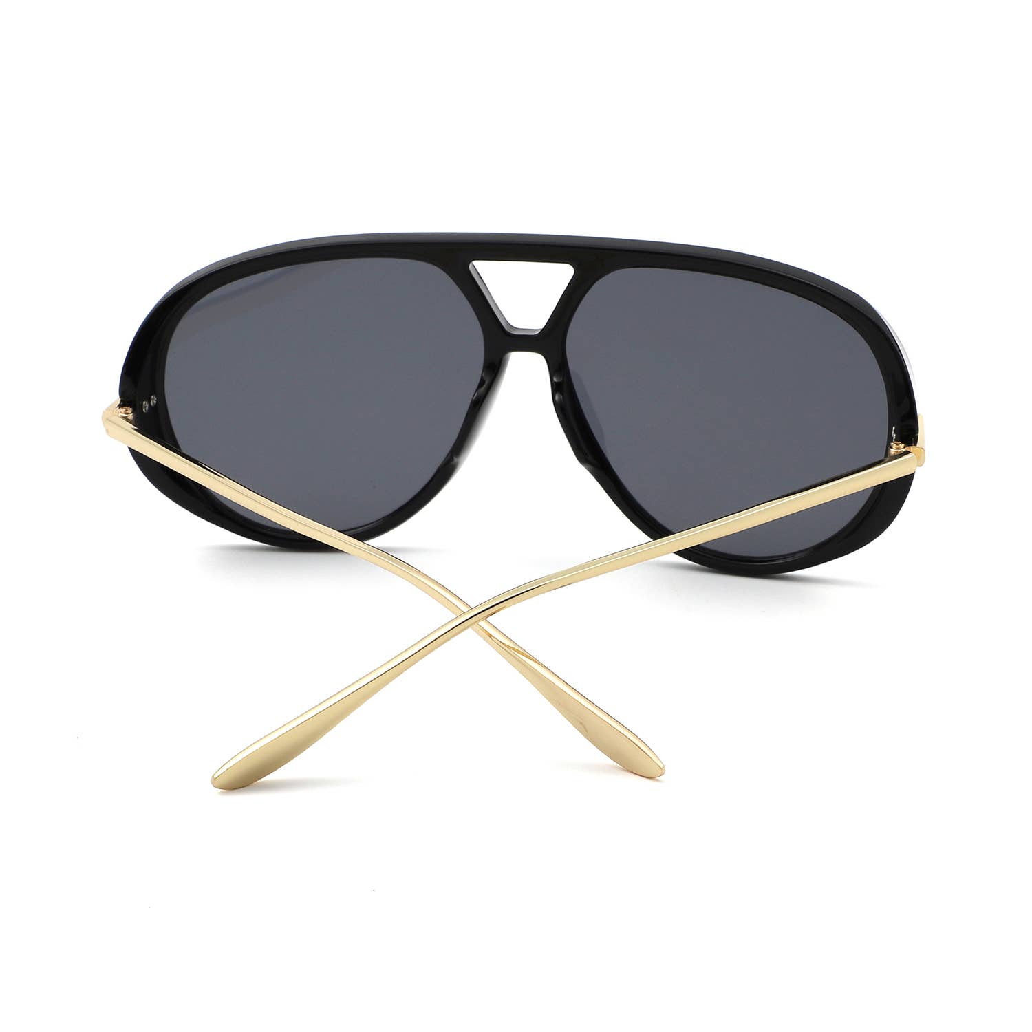 Retro Double Bridge Bold Fashion Aviator Sunglasses