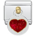 Italian Charm Bracelet Charms - Dangle Heart Links