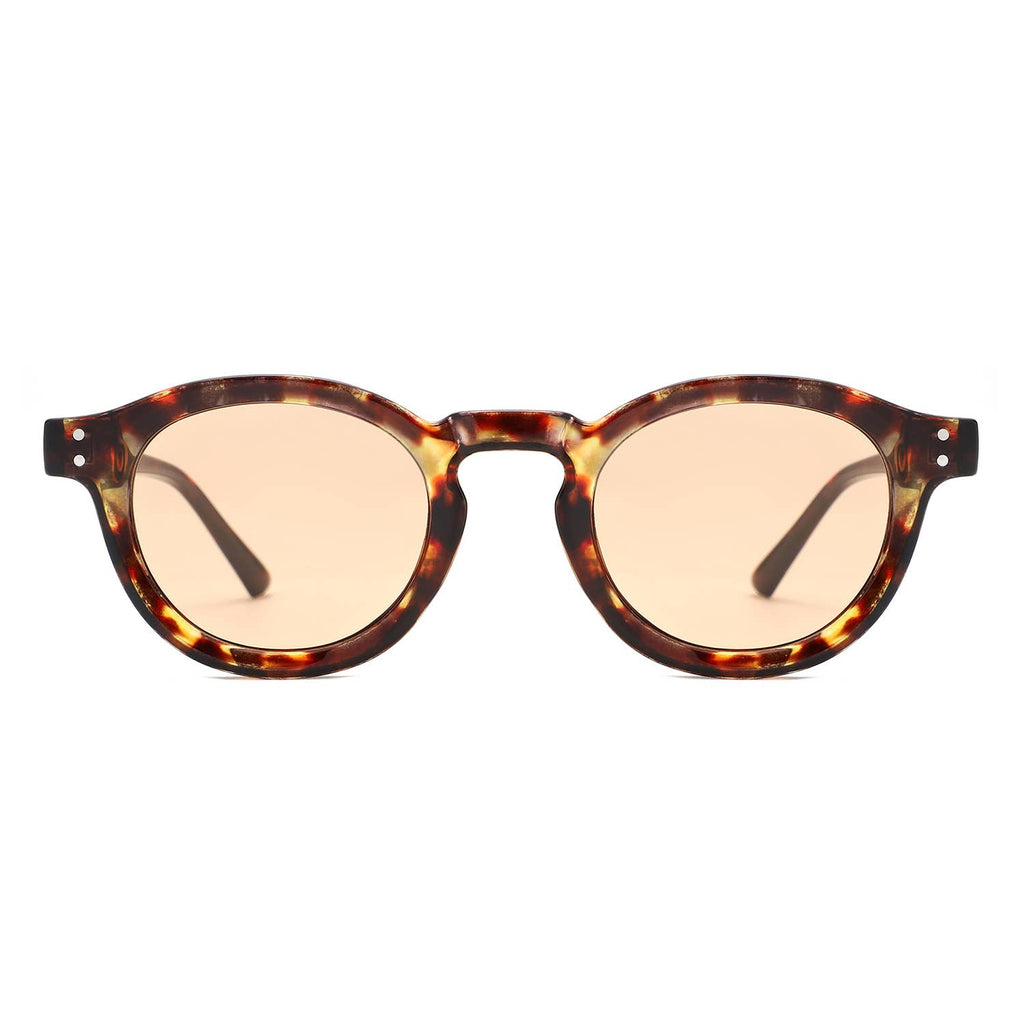 Classic Round Keyhole Tinted Lens Circle Fashion Sunglasses