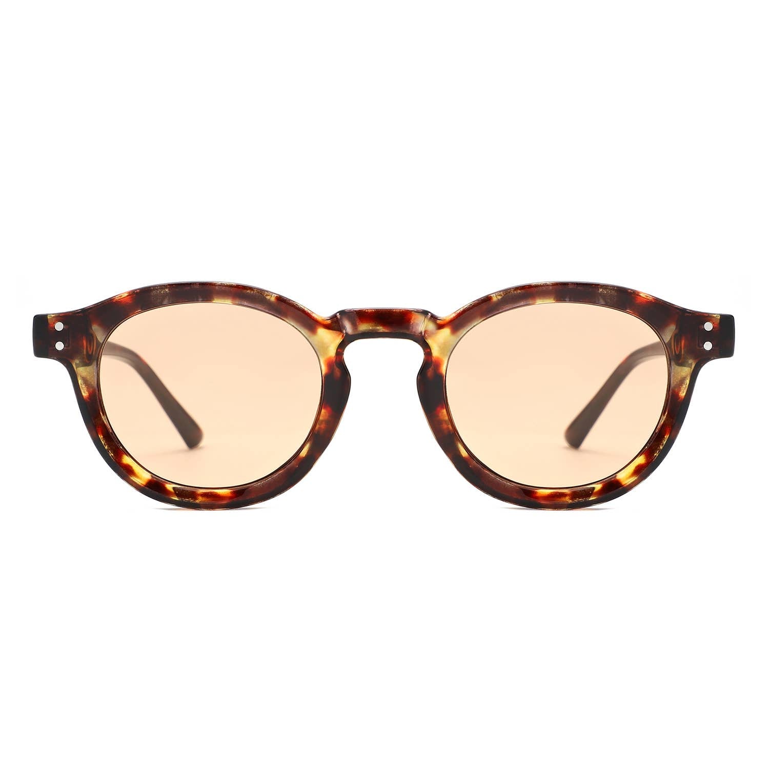Classic Round Keyhole Tinted Lens Circle Fashion Sunglasses