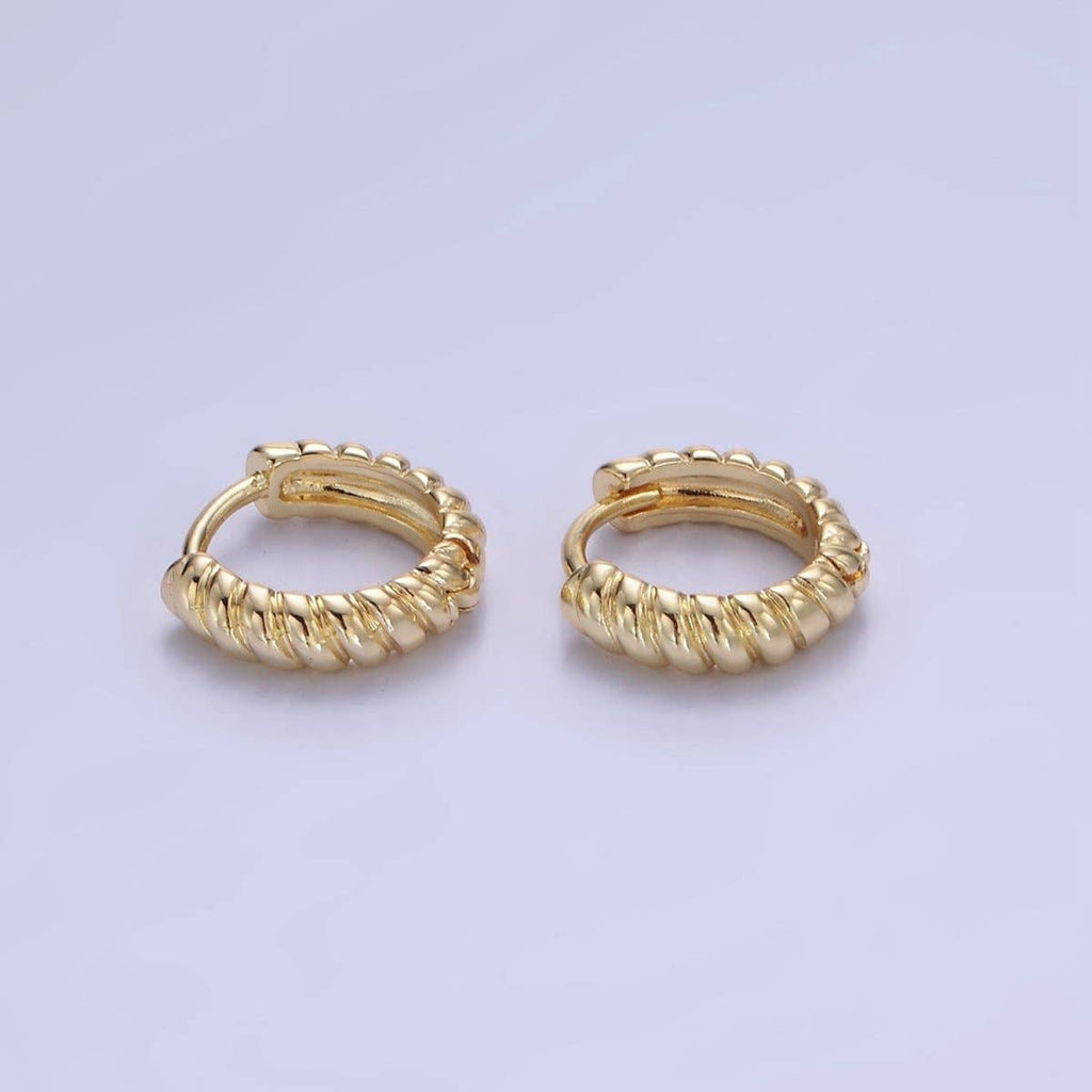 14K Gold Filled 10mm Croissant Cartilage Huggie Earrings | AB1315