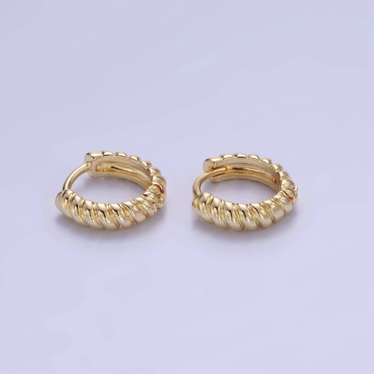 14K Gold Filled 10mm Croissant Cartilage Huggie Earrings | AB1315